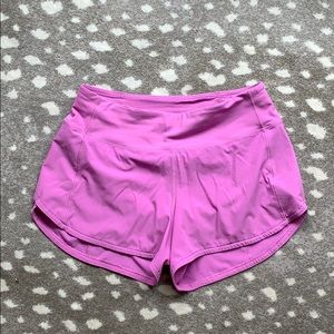 Lululemon Magenta Glow Speed Up Shorts 4” size 6